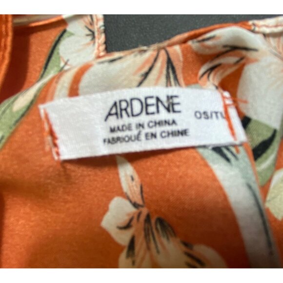 Tropical Floral Kimono Cover Up Orange With Tassels One Size Beach Wrap Bohemian - Picture 3 of 5